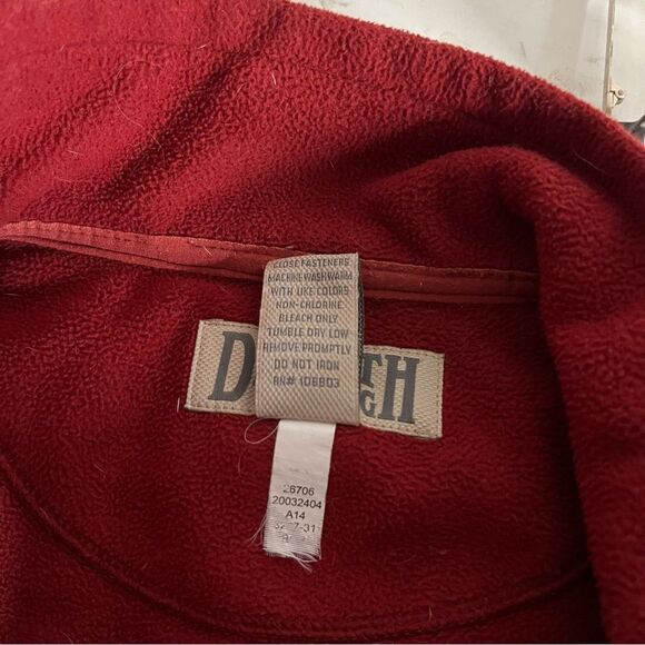 DULUTH TRADING CO Heavyweight Fleece Jacket Maroon Full Zip Mens Large - Picture 7 of 8